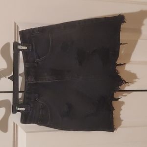 Forever 21 distressed denim skirt